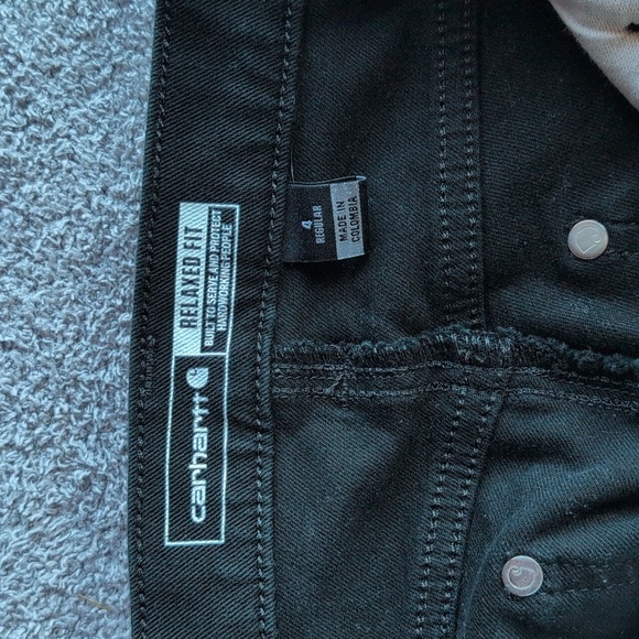 Carhartt Black Double Front Pants Size 4 - Picture 7 of 8